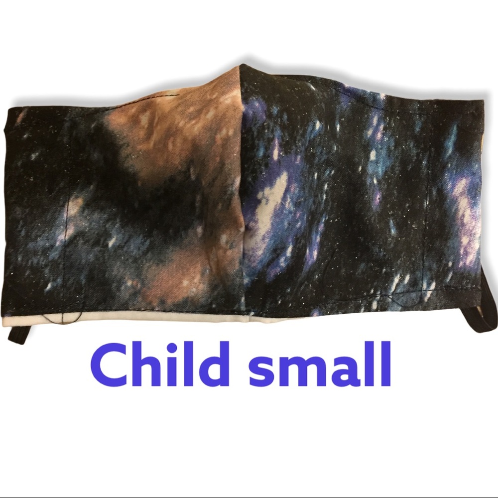 Galaxy print child small cotton mask